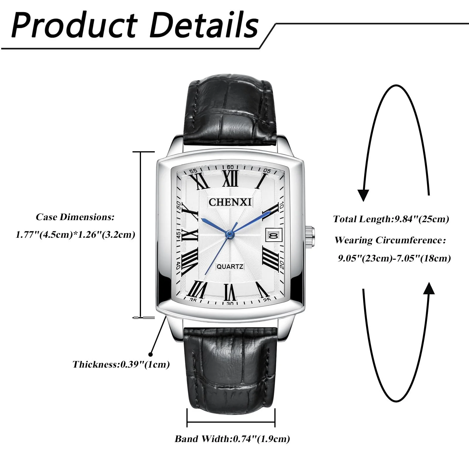 Чоловічий годинник JewelryWe Кварцовий Аналоговий Календар 30 м Водонепроникний, фото №4 Чоловічий годинник JewelryWe Кварцовий Аналоговий Календар 30 м Водонепроникний, фото №4