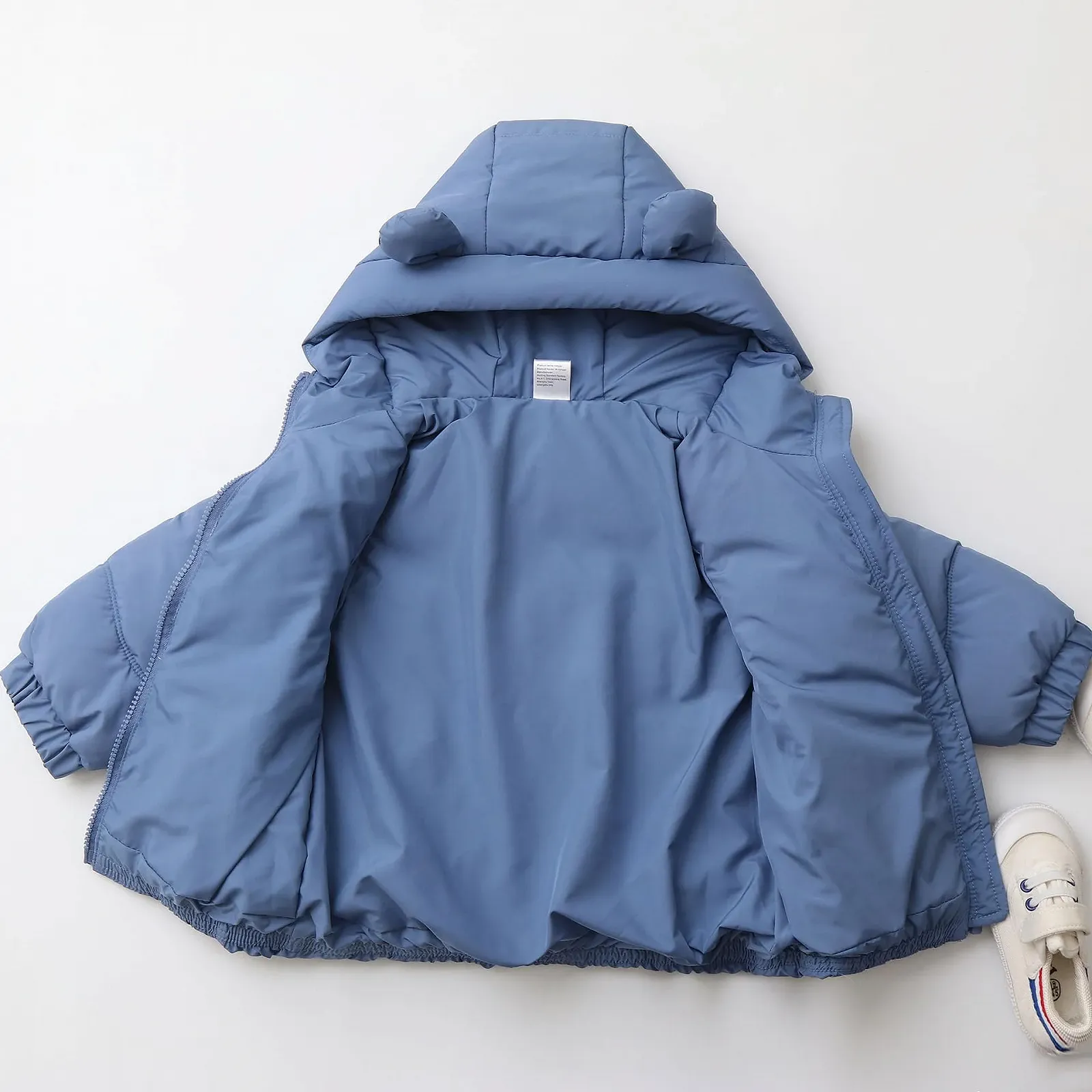 JiAmy Зимова куртка для малюків з капюшоном для хлопчиків і дівчаток, фото №5