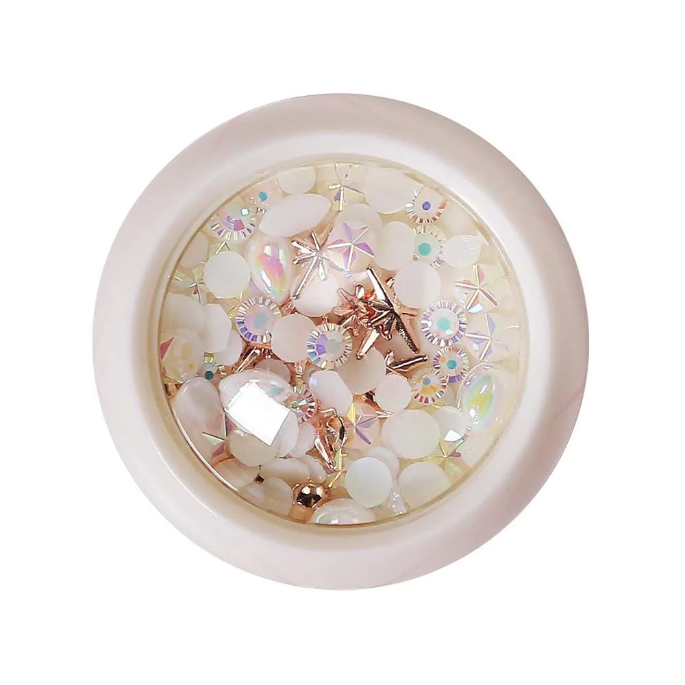 Стрази Плоскі Перлина Сплав Прикраси Ручної Роботи 3D Декорації для Нігтів, фото №3