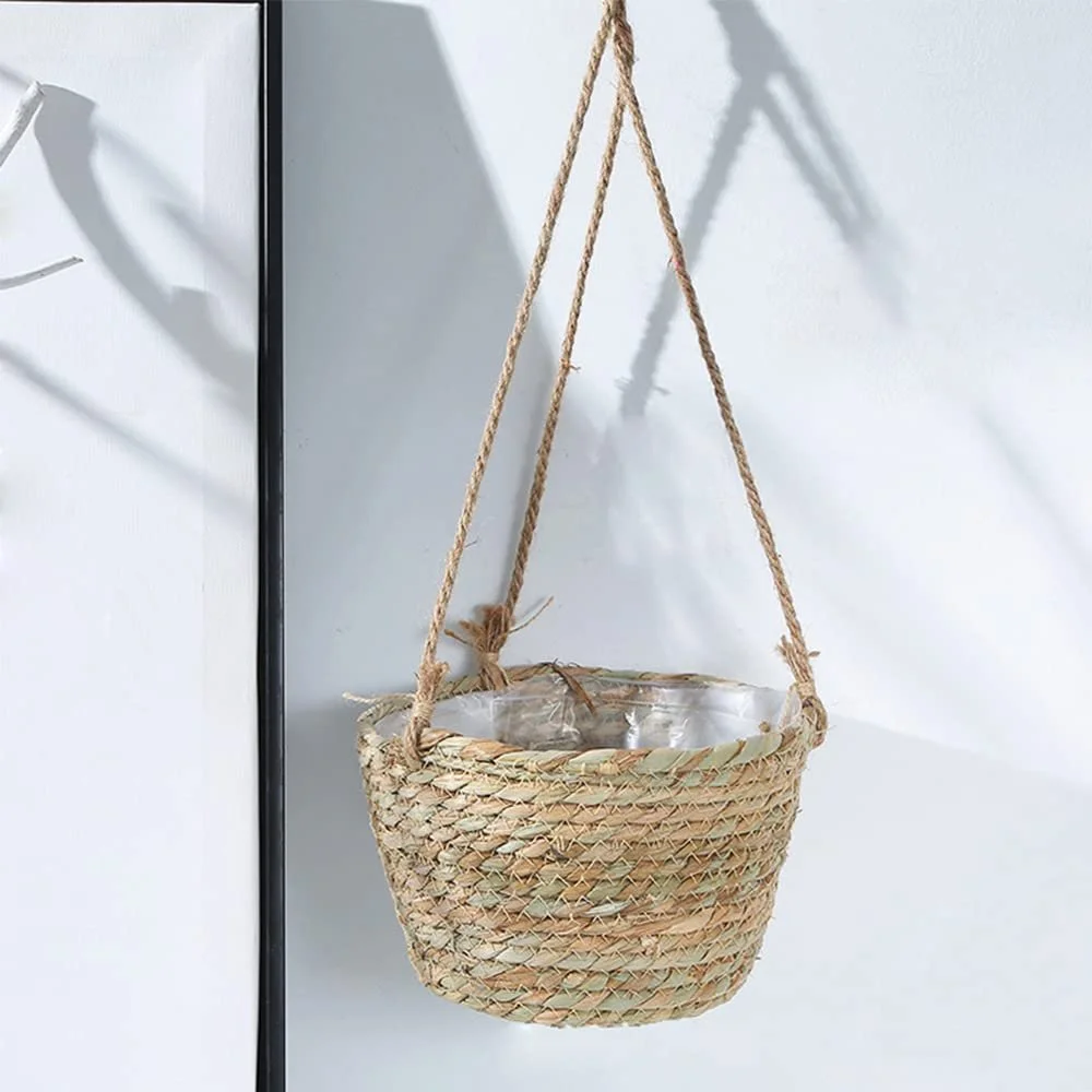 Підвісний квітковий горщик плетений з морської трави Project, фото №5