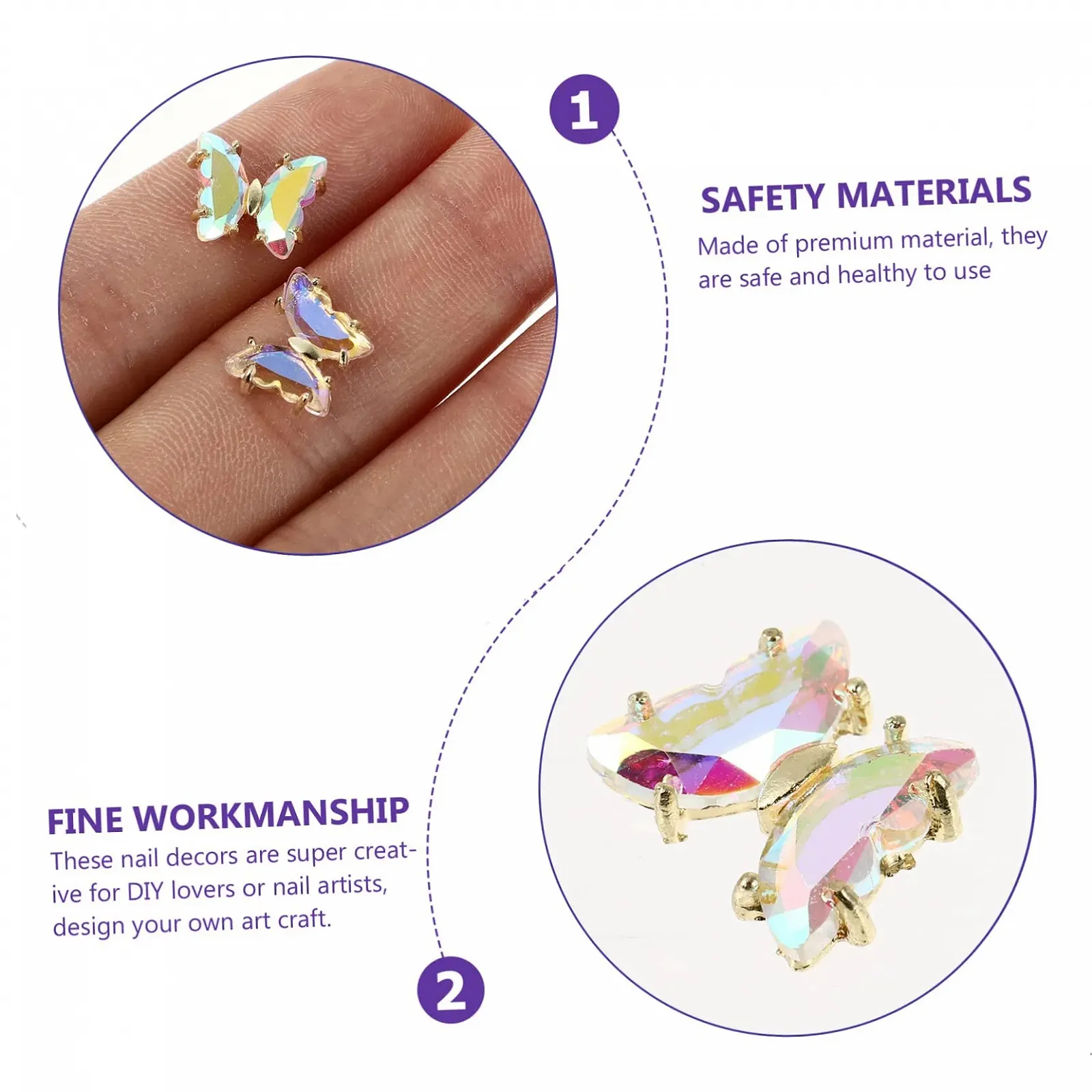 Прикраса для нігтів Метелик прикраса для манікюру своїми руками, фото №2