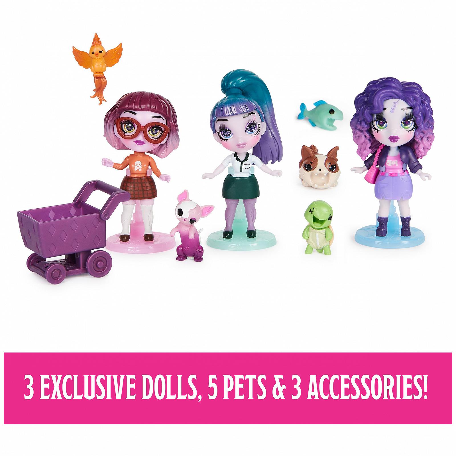 Ляльковий набір Zombaes Forever Wild Vibes Abandoned Pet Shop Personalised Dollhouse 3 Special Zombie Dolls and Accessories 5 Pets, фото №3