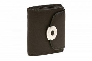 Кошелек LEAS Ladies-Collection Женский из кожи, черный, 13 x 10 x 3.5 см - Фото 1