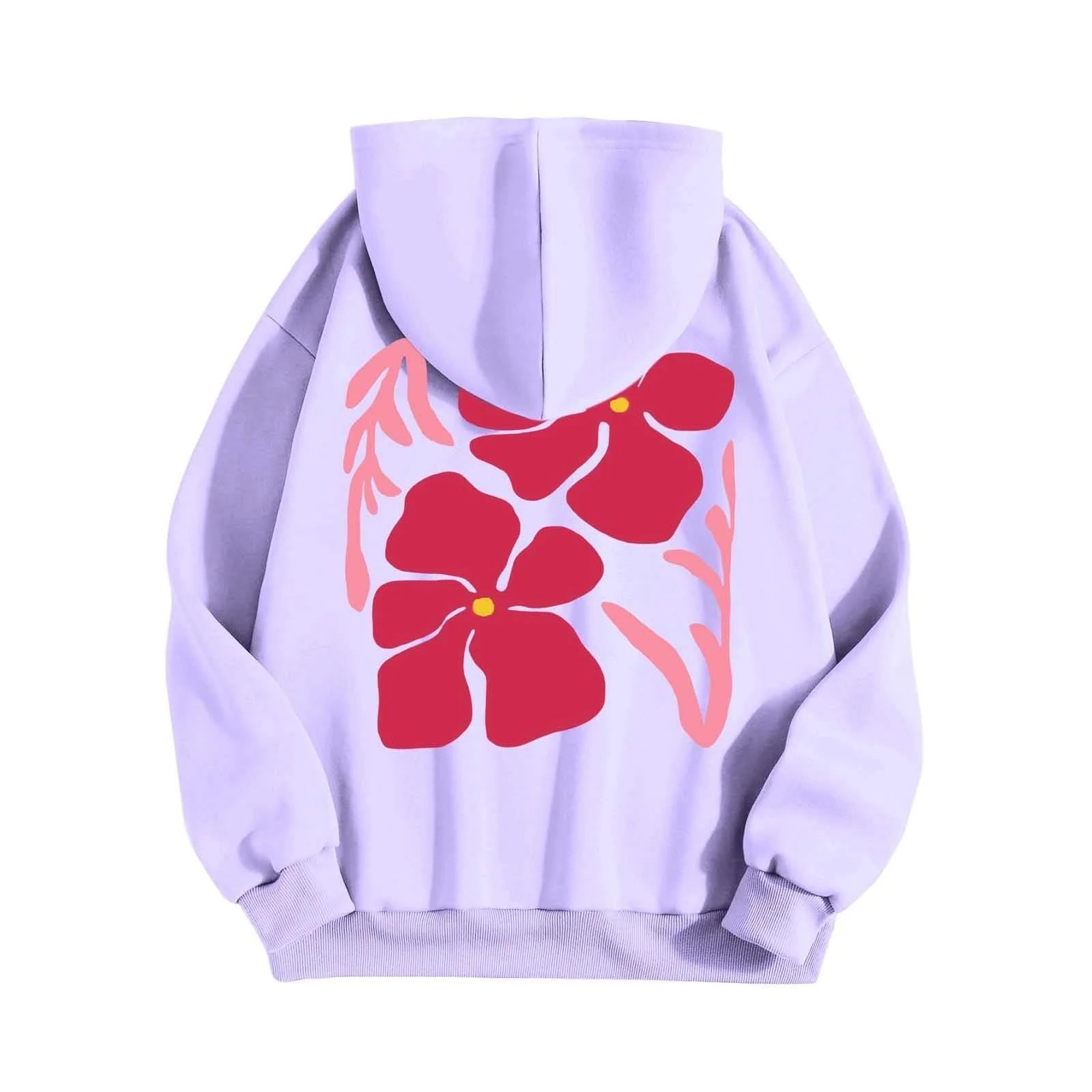 Женский Худи blackprint Классический Пуловер Цветной Блок с Карманом Черный принт, фото №4