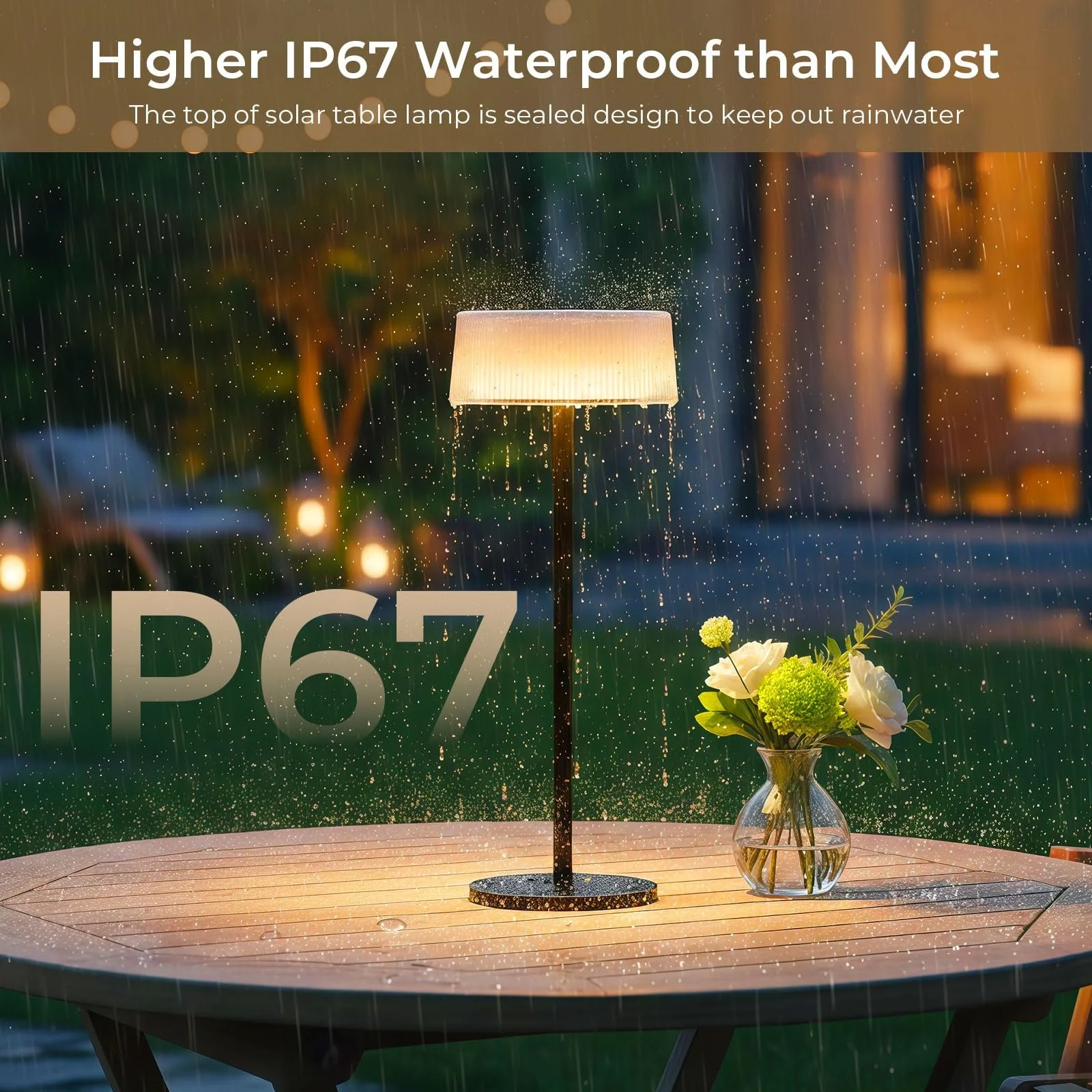 Настольная лампа Lacasa LED Аккумуляторная Солнечная 2 шт. IP67 3000K-6000K, фото №7