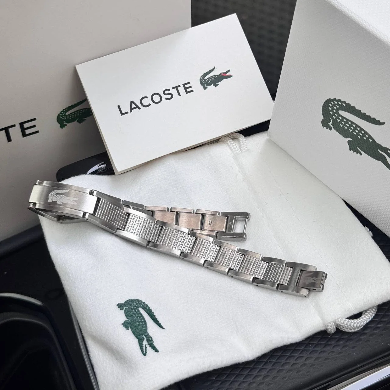 Мужской браслет из нержавеющей стали Lacoste, фото №4