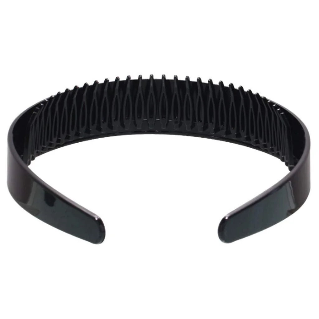 Обруч Расческа для волос Женская/Девичья 2,5 см Черная Пластиковая, фото №6 Обруч Расческа для волос Женская/Девичья 2,5 см Черная Пластиковая, фото №6