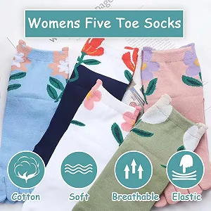 Шкарпетки з пальцями Жіночі бавовняні 5 пар synthetic.ua - Фото 1