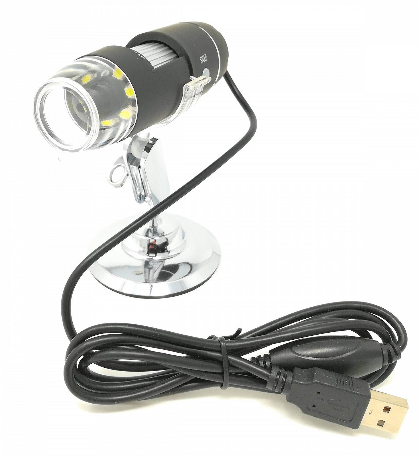 Портативний цифровий мікроскоп 1000x ендоскоп з USB кабелем 8 LEDs для ПК, фото №7