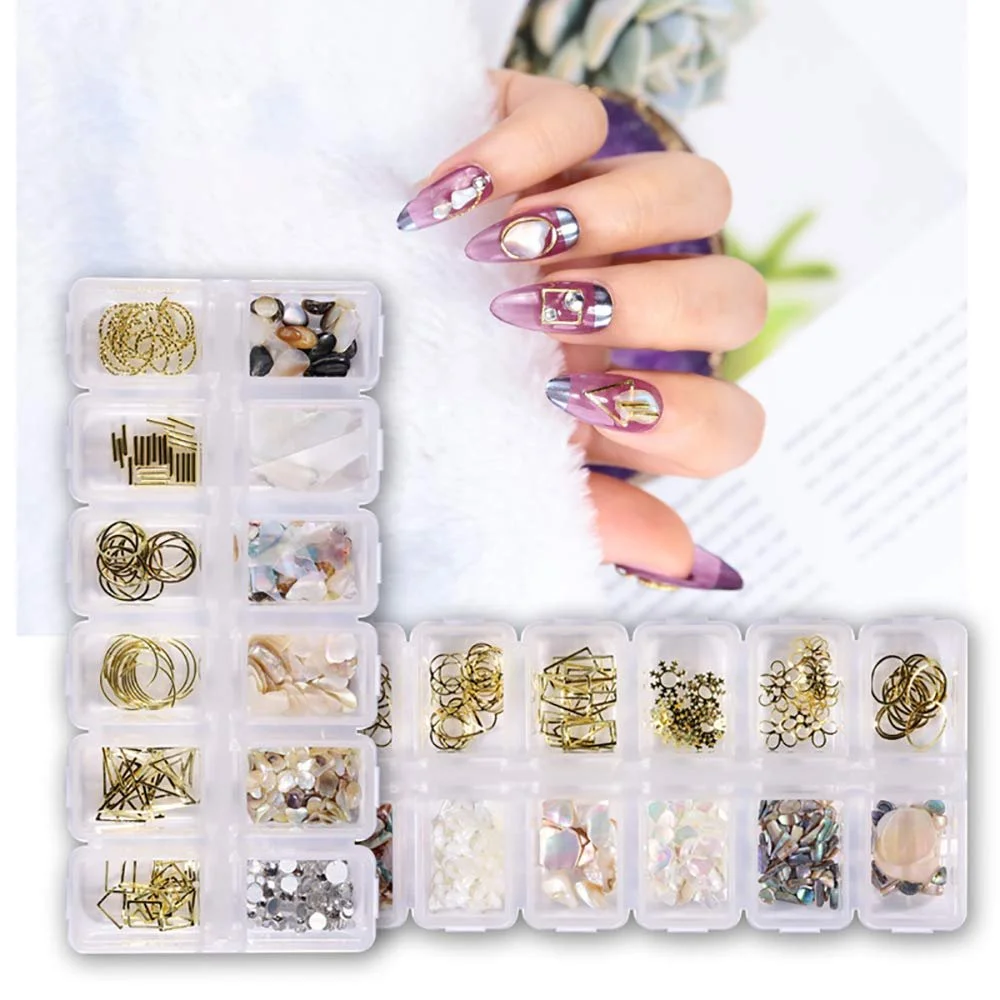 3D Декор для ногтей Металл Стразы для ногтей Ракушка, фото №3