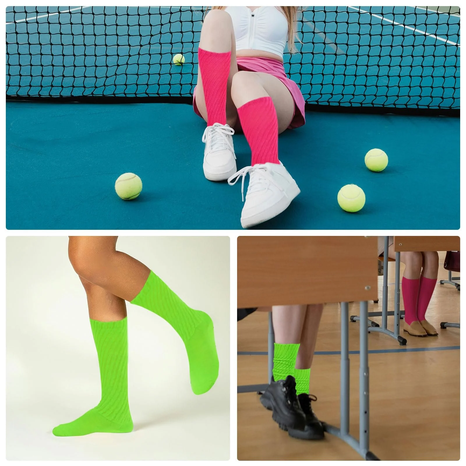 2 пари жіночих в'язаних шкарпеток, довгі шкарпетки, фото №7