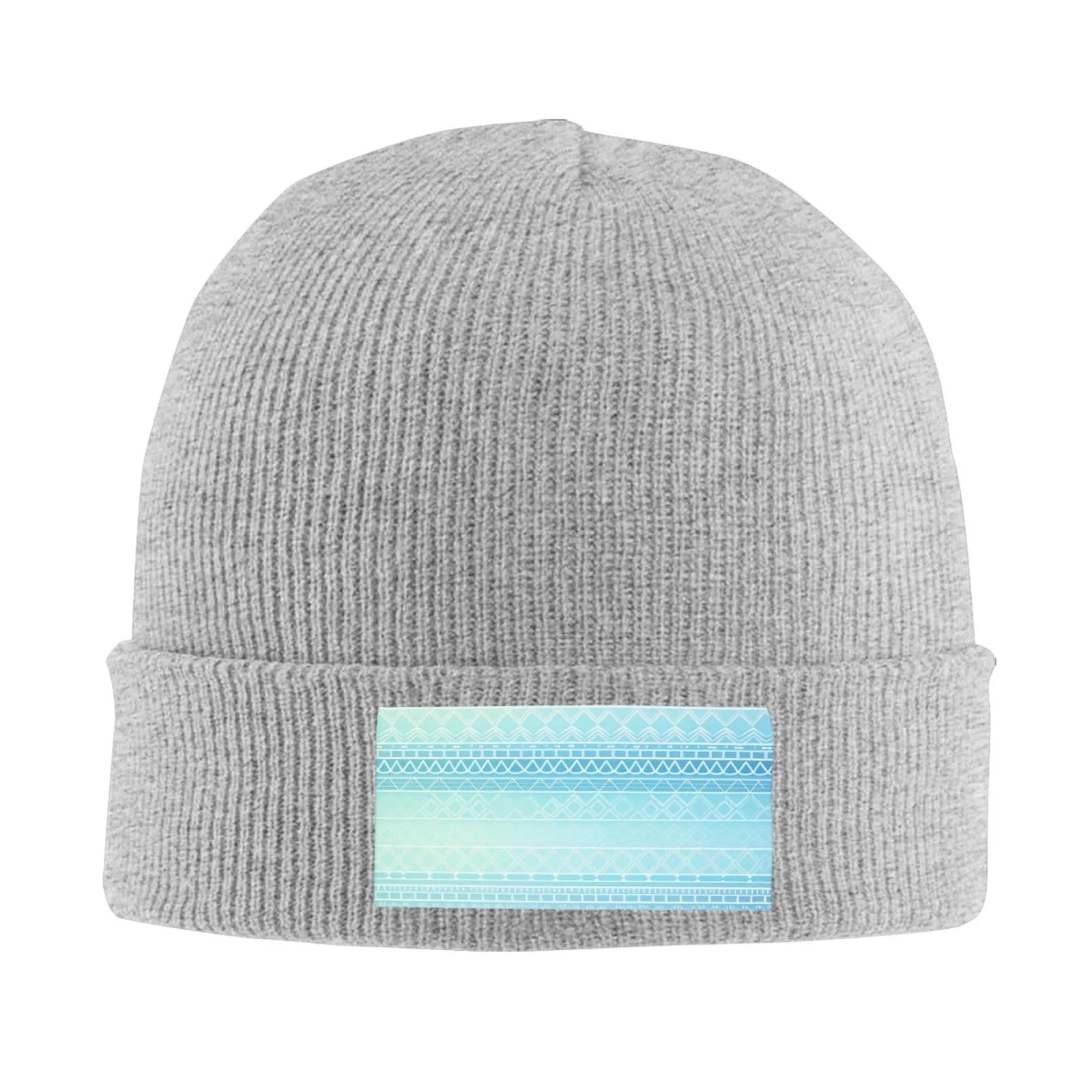 Шапка-біні з плавним градієнтом для жінок, тепла зимова в'язана Slouchy Skull Cap з манжетами, фото №4