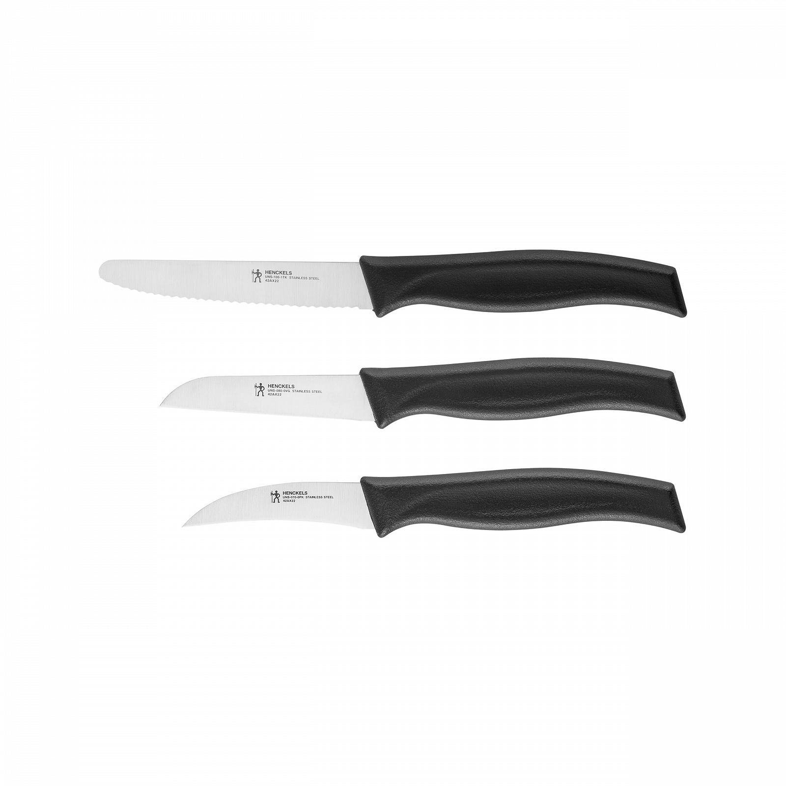 Набор ножей HENCKELS by ZWILLING Elements Универсальный, для овощей и фруктов 3 шт. Черный, фото №1
