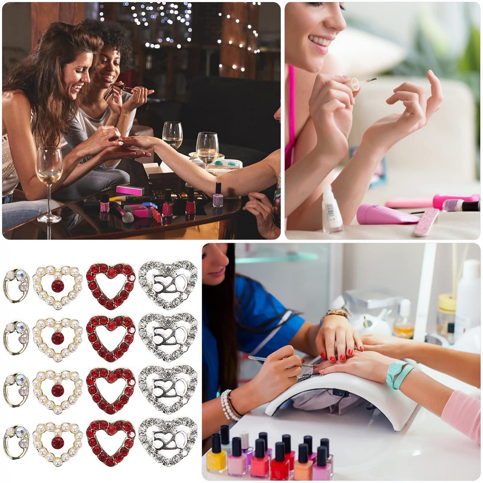 Стрази для нігтів Beavorty Прикраса для нігтів Серце, 40 шт, різнокольорові, фото №2