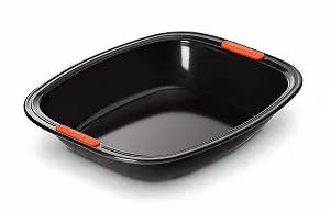 Форма для запекания Le Creuset 33 x 29 см Carbon Steel Anthracite / Orange - Фото 1