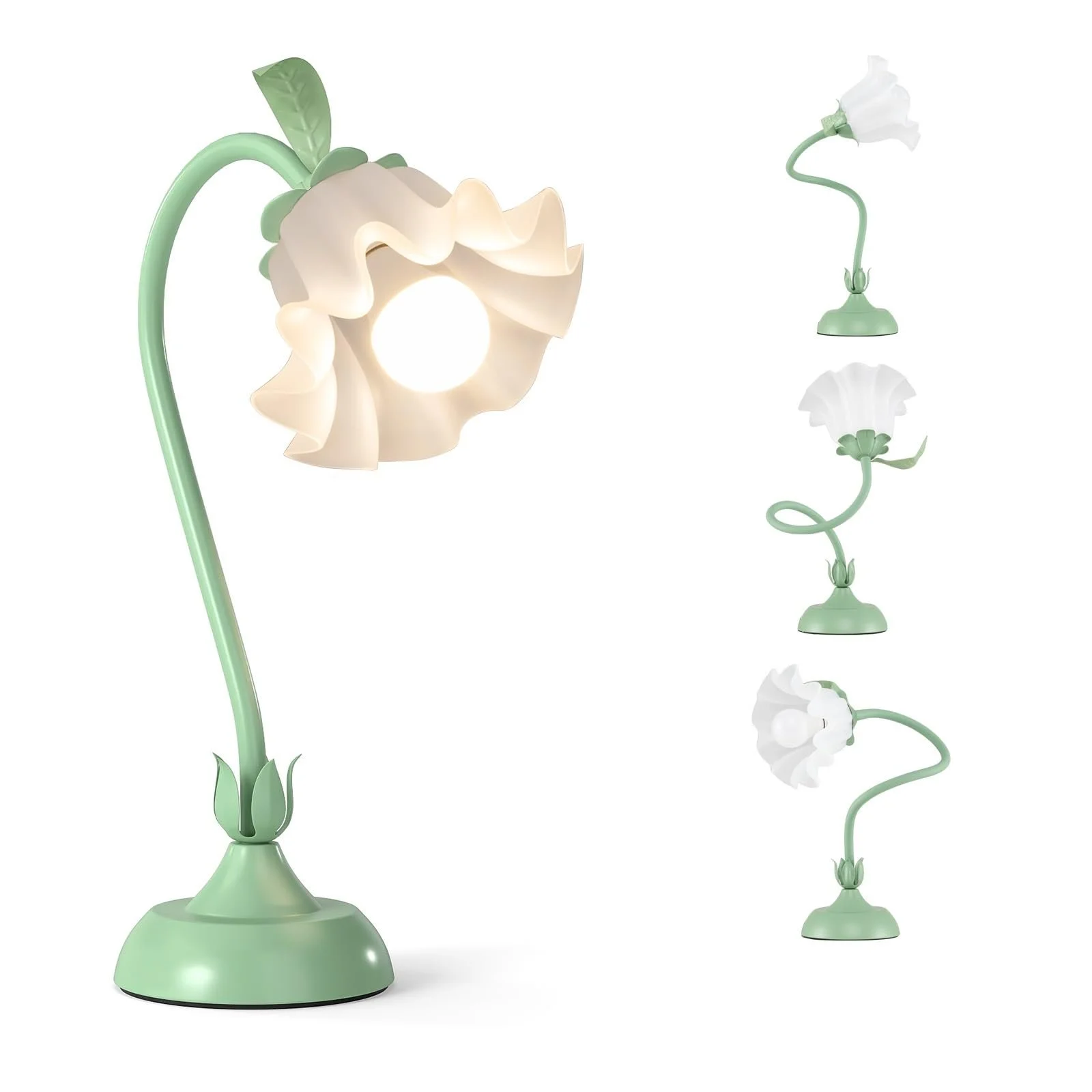 Настільна лампа COSTWAY у формі квітки конвалії з акриловим плафоном E27, фото №1