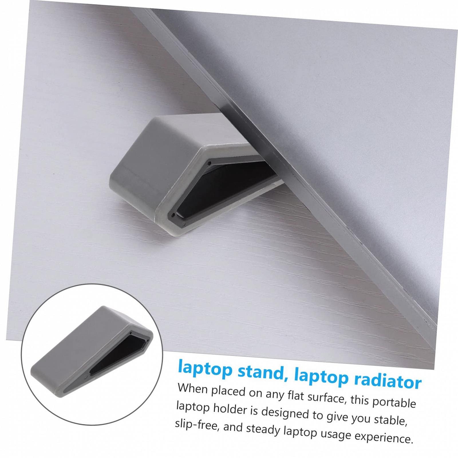 Підставка для ноутбука Housoutil 2 шт, регульована по висоті, міні-радіатор Чорний для розсіювання тепла та ергономічної роботи, фото №6