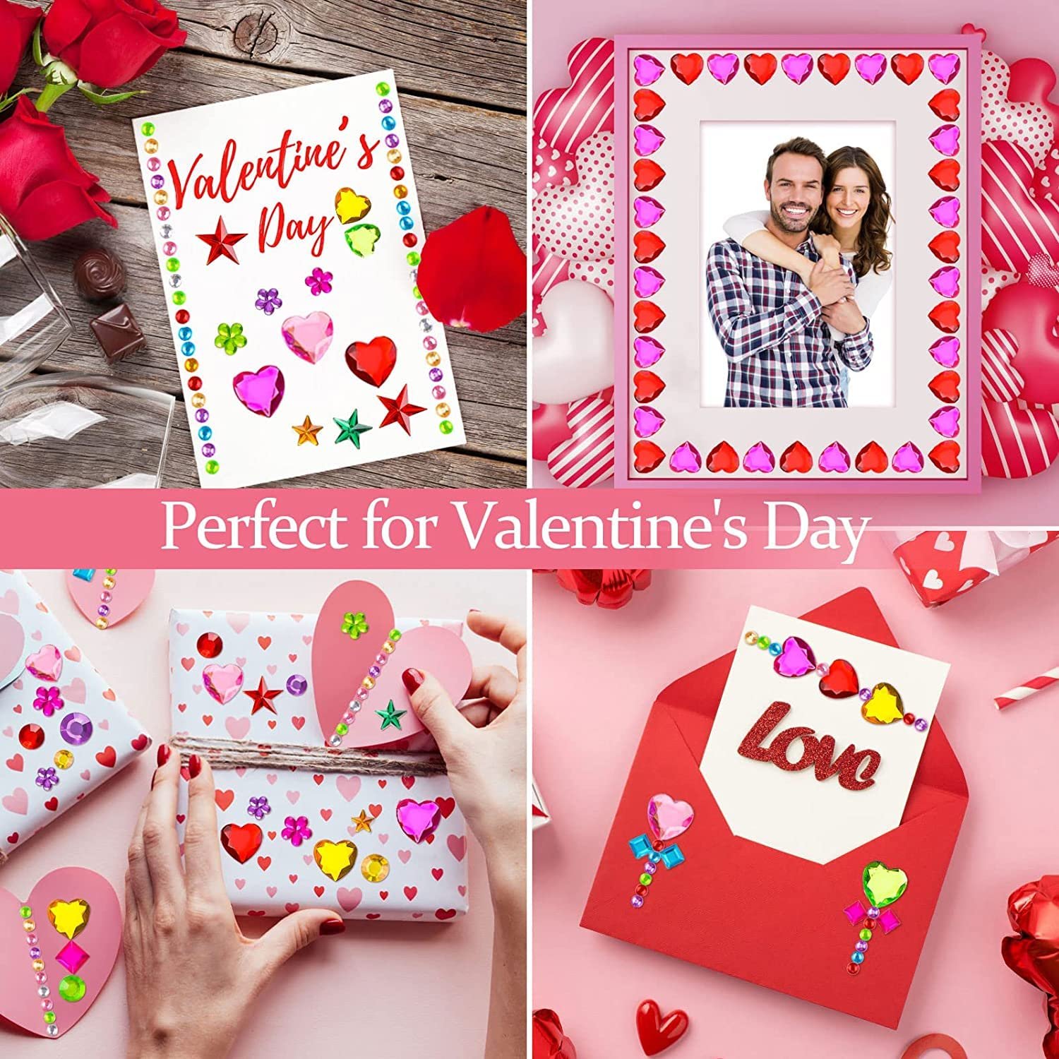 Стрази Самоклеючі Різних Розмірів 1510 шт, Різнокольорові, фото №4