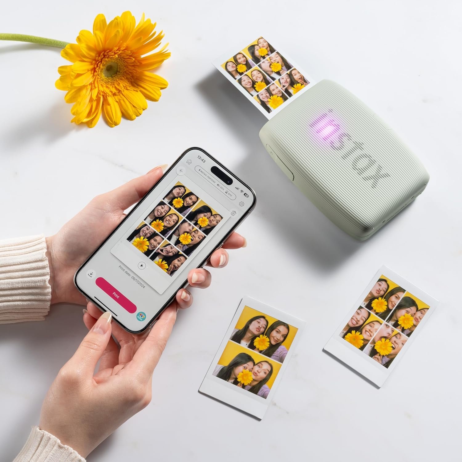 Фотопринтер INSTAX mini Link 3 Sage Green, фото №3