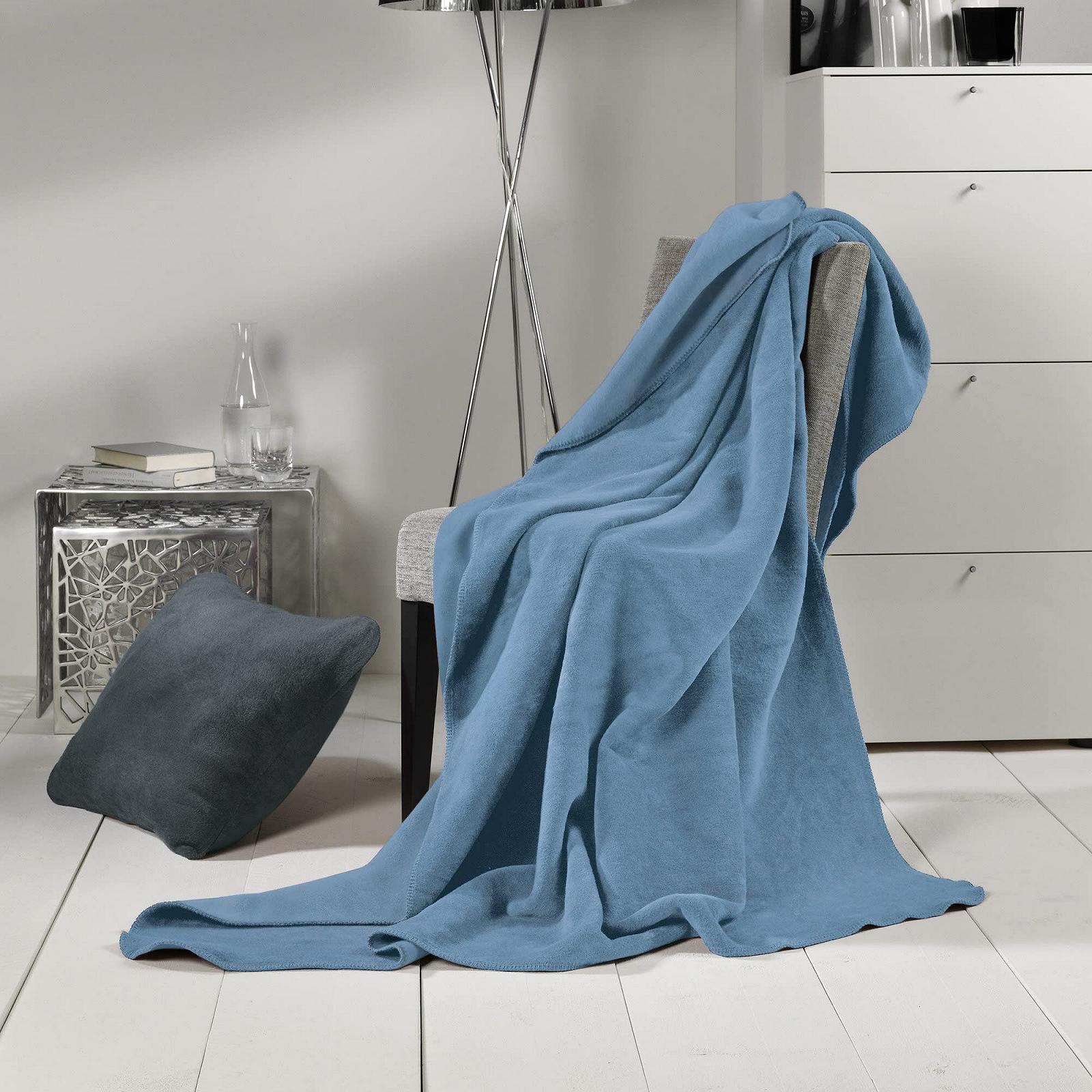 Покрывало Erwin Müller Brescia Хлопок 150 x 200 см Деним Синий, фото №3