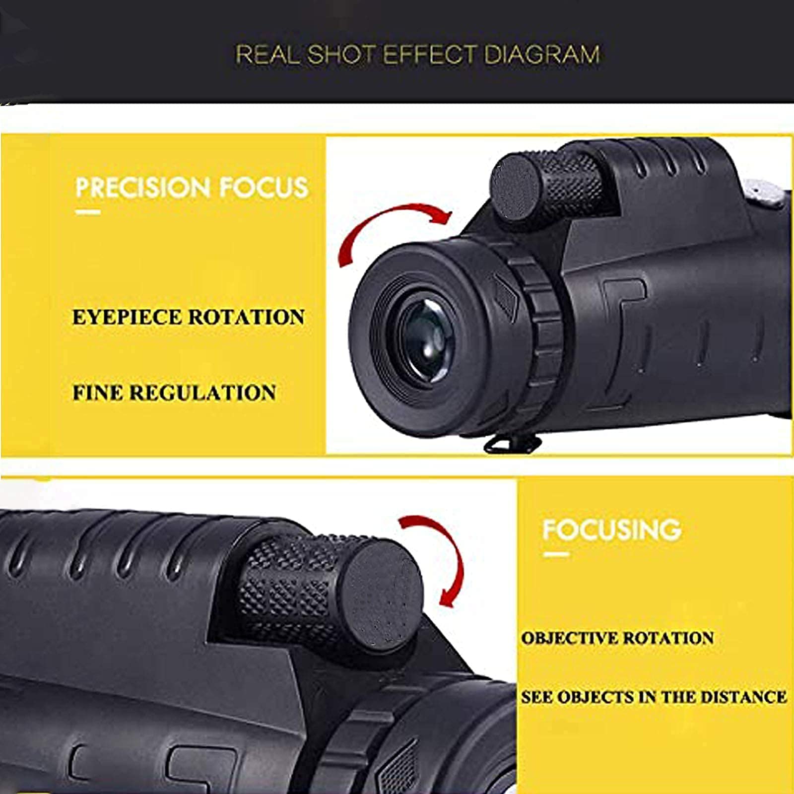 Телескоп Monocular Telescope 40 x 60 HD High Power Bak4 Prism Waterproof Pocket Compact Monocular Rifle Scope с адаптером для смартфона и штативом, фото №7