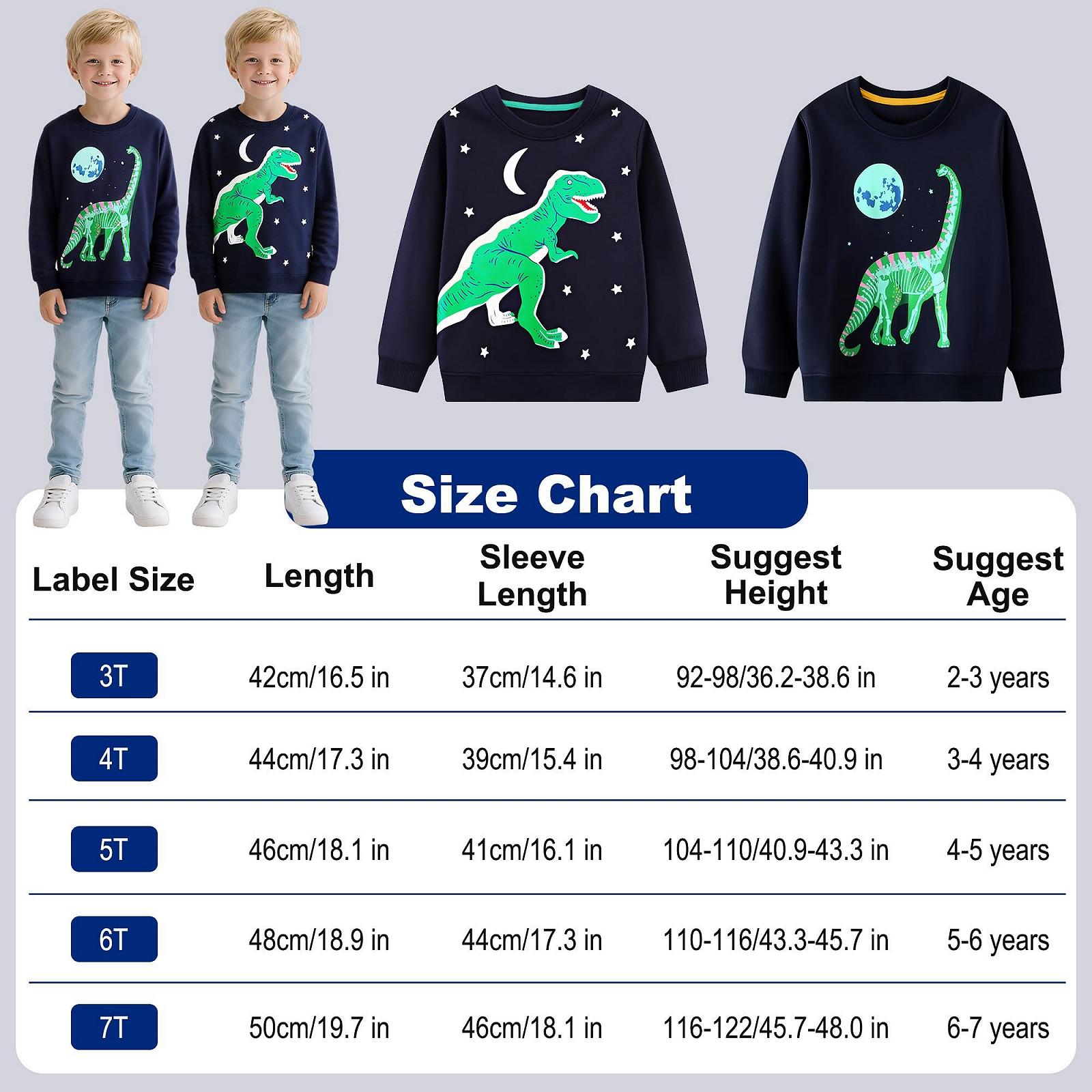 Світшот Hoseay для хлопчиків, бавовняний, світиться в темряві, фото №6