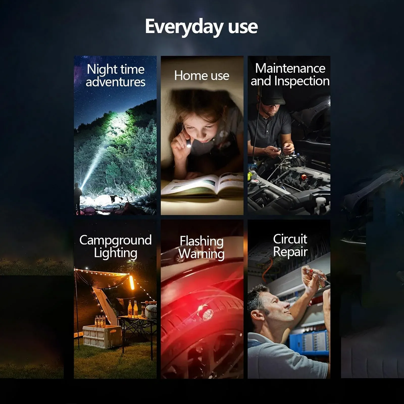 Ліхтарик Магнітний Малий LED Алюмінієвий з USB Зарядкою для Туризму, фото №5