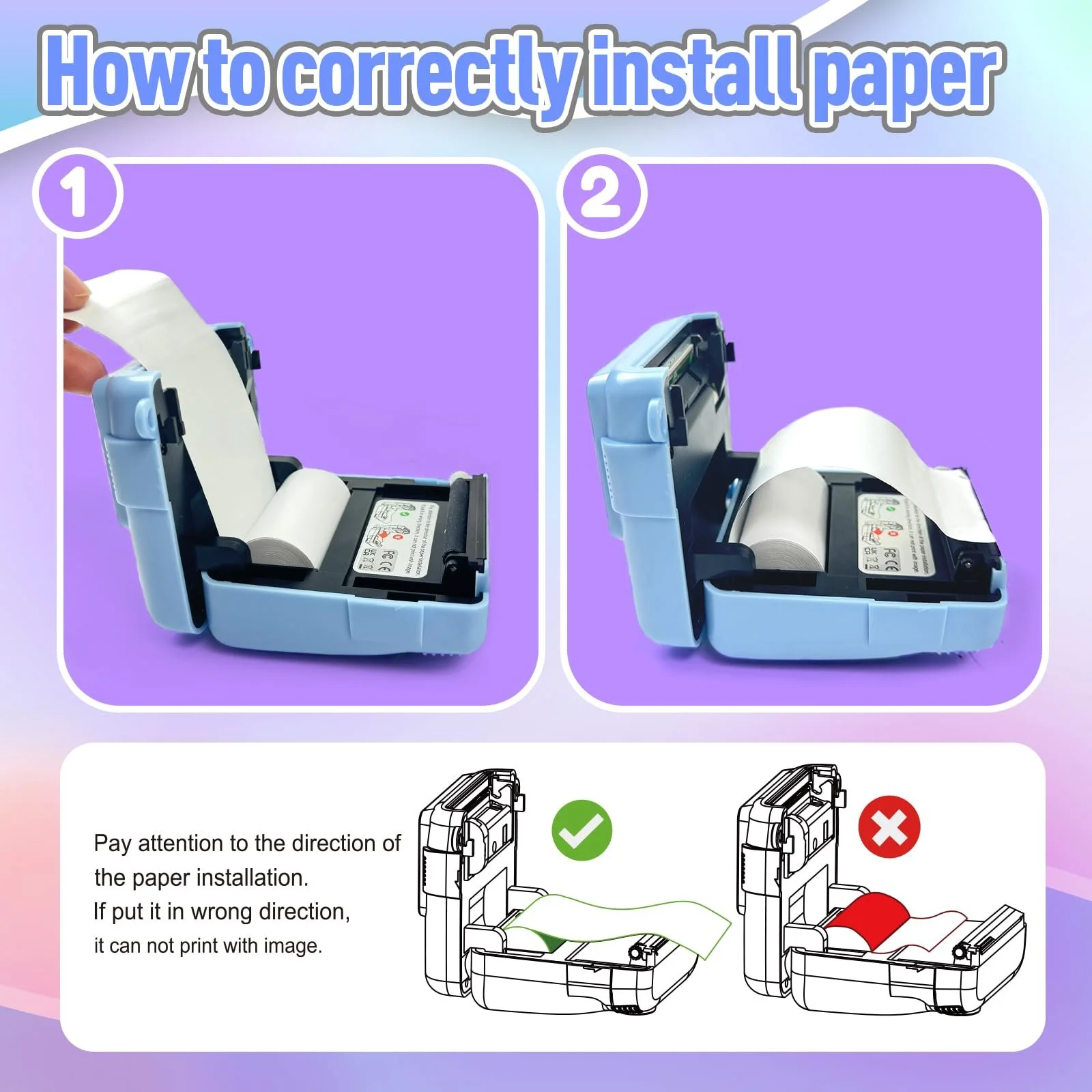 Фотокамера мгновенной печати Kids Camera 1080P 2.4 дюйма 32GB SD 3 рулона бумаги, фото №7