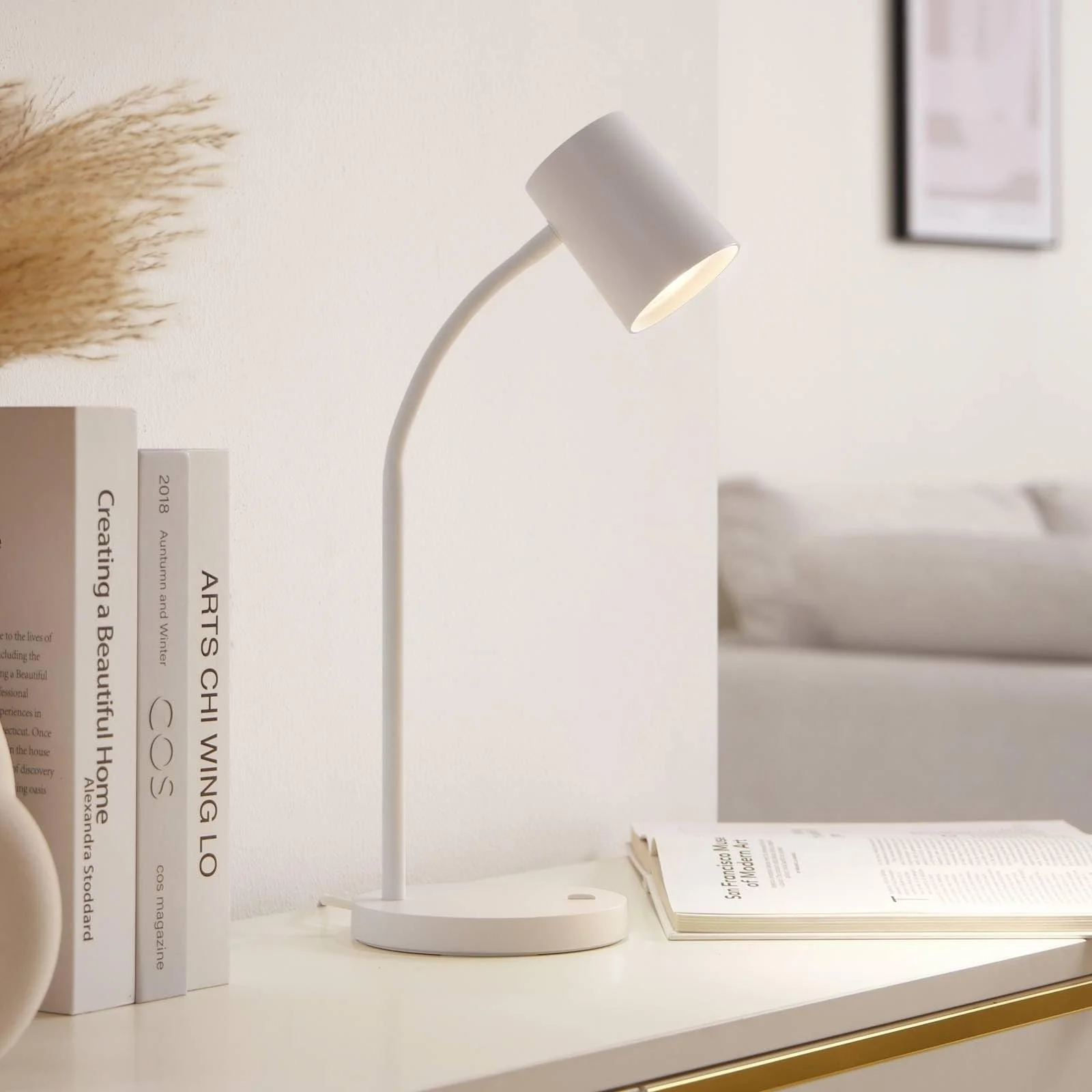 Настільна лампа Lindby Radka Modern GU10 Білий, фото №2