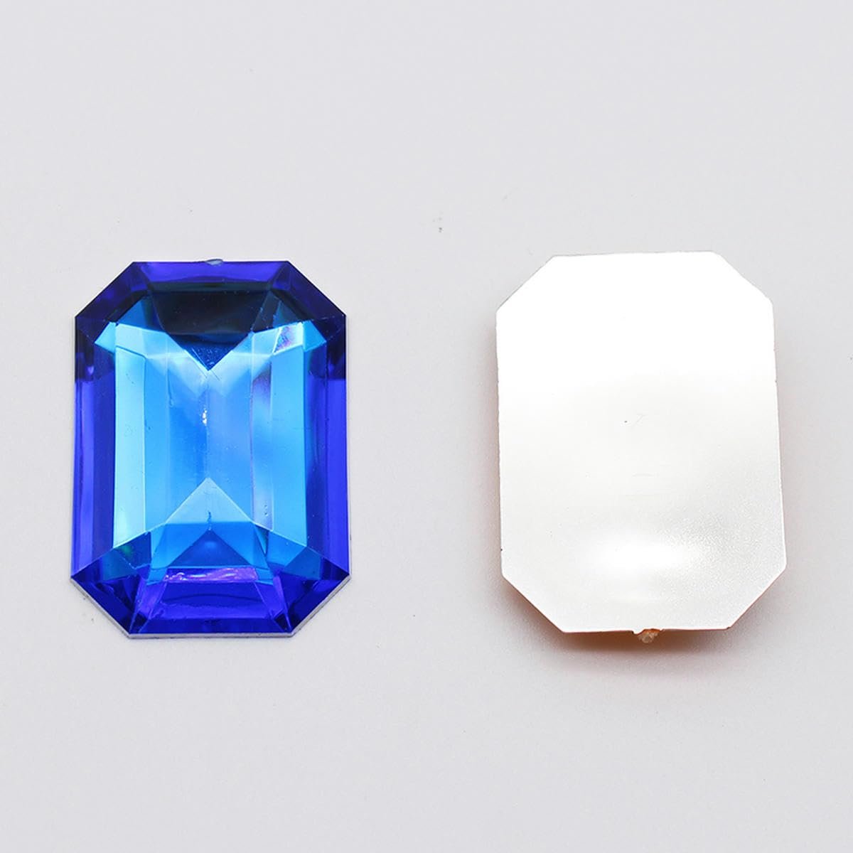 Кристали Flatback Прозорий Білий Акриловий Камінь Прямокутник 28x40 мм, фото №5 Кристали Flatback Прозорий Білий Акриловий Камінь Прямокутник 28x40 мм, фото №5