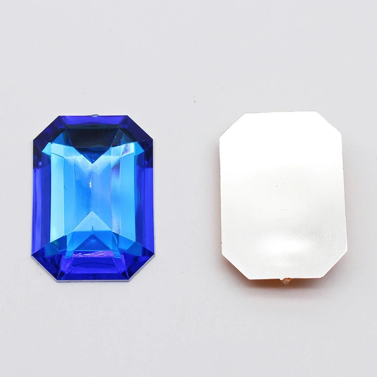 Кристаллы Flatback Прозрачный Белый Акриловый Камень Прямоугольник 28x40 мм, фото №5