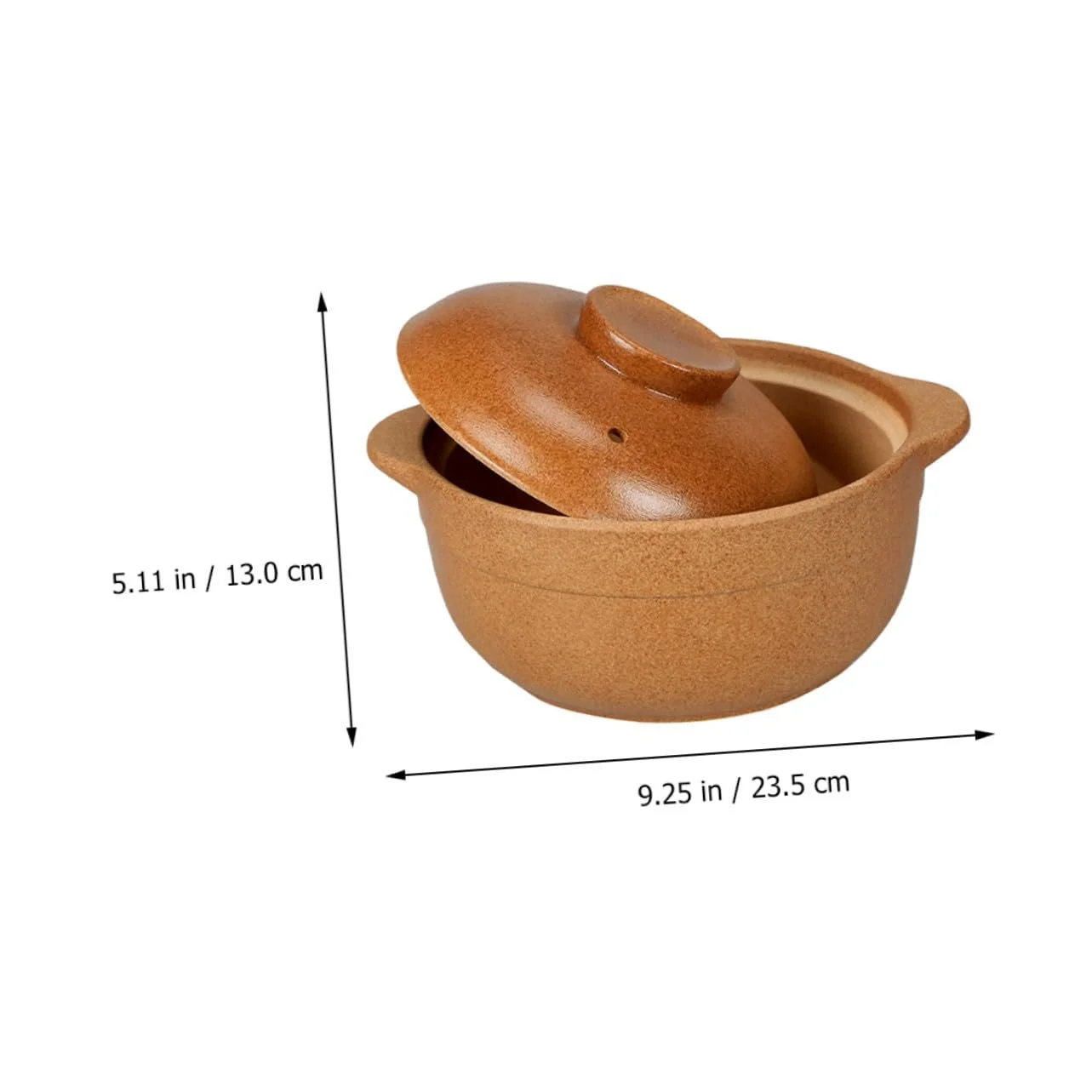 Каструля для тушкування Керамічна 1,6 л з кришкою нековзною ручкою термоізольована, фото №3