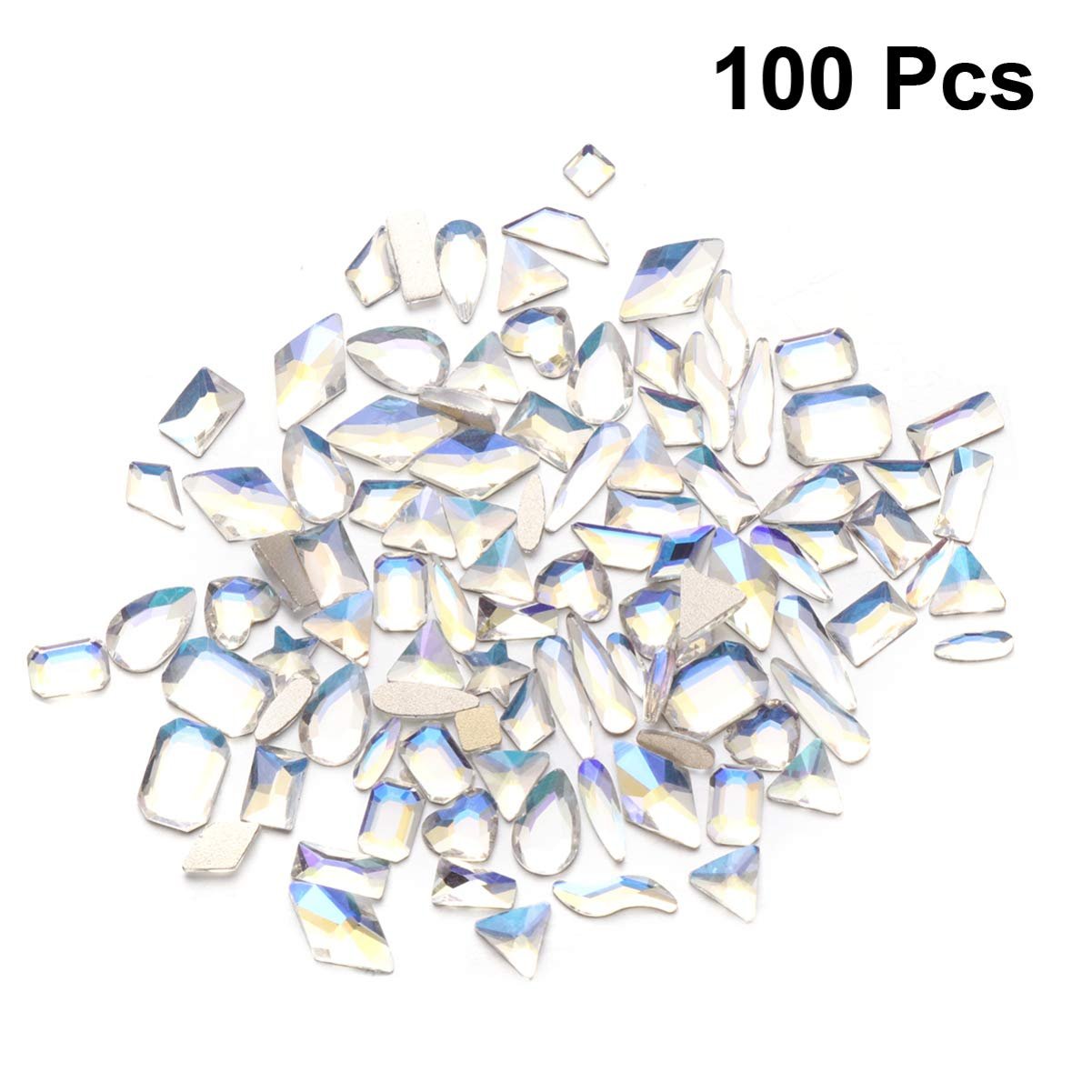 Стрази для нігтів Healvian 3D, 300 шт, кристали, фото №8