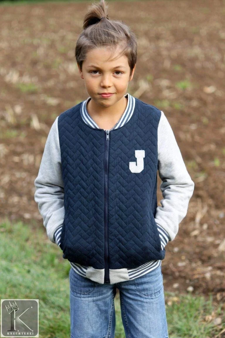 Куртка-бомбер Fadenk Paper Pattern College для дітей, фото №6