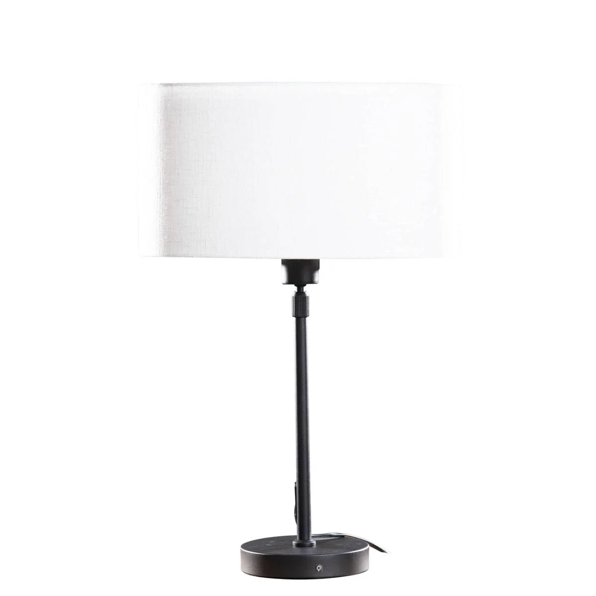 Настільна лампа Qazqa Parte Modern з овальним лляним абажуром Білий (35 см, E27), фото №7