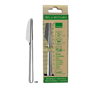 Купити Набір ножів Amefa Leaves, 40 предметів, 18/0 полірована нержавіюча сталь - Фото 1 Набір ножів Amefa Leaves, 40 предметів, 18/0 полірована нержавіюча сталь - Фото 1