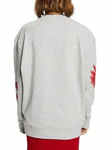 Свитшот ESPRIT Oversize С принтом и декоративными жемчужинами synthetic.ua - Фото 1