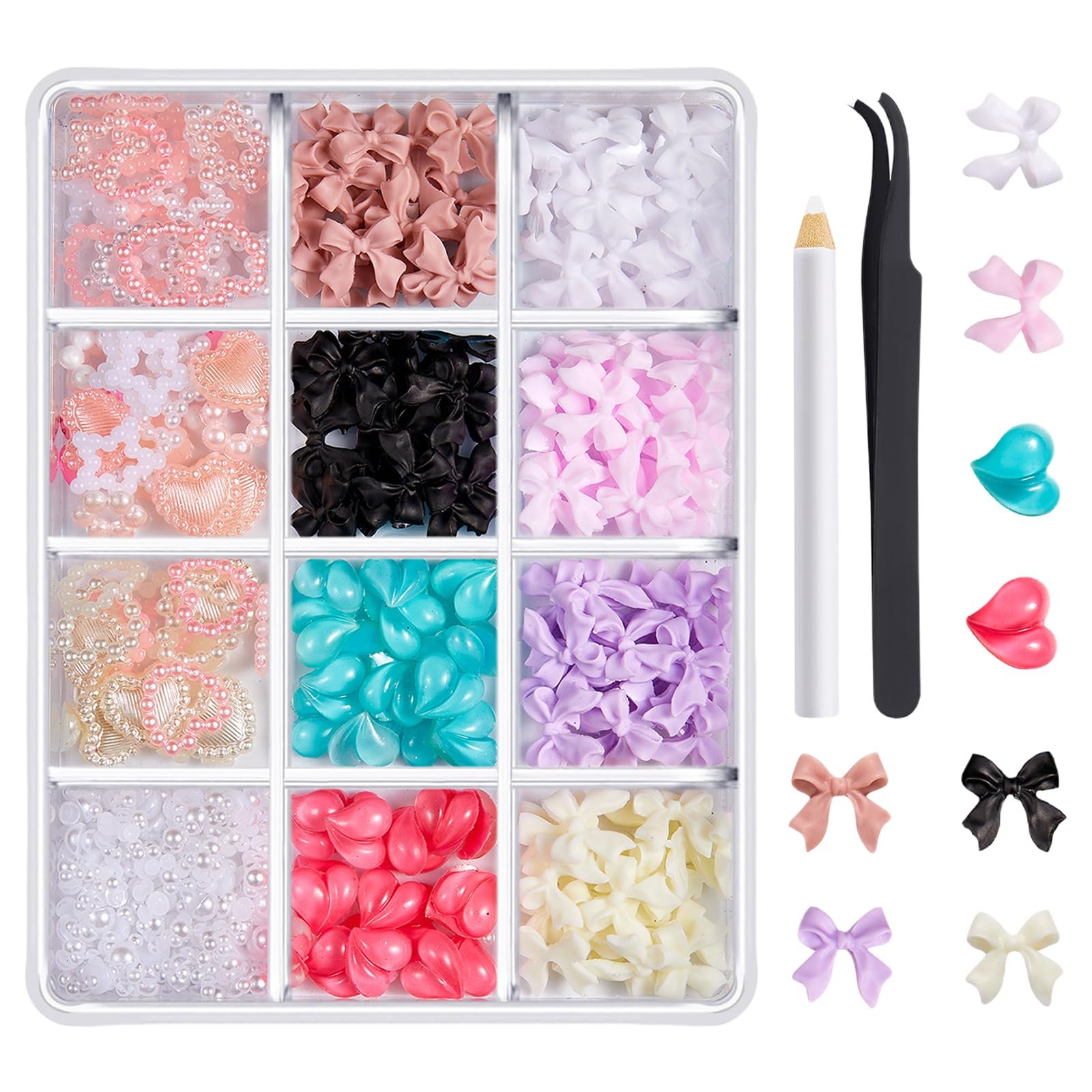 Стрази для нігтів 3D, 1 коробка з шармами, смола, фото №5 Стрази для нігтів 3D, 1 коробка з шармами, смола, фото №5