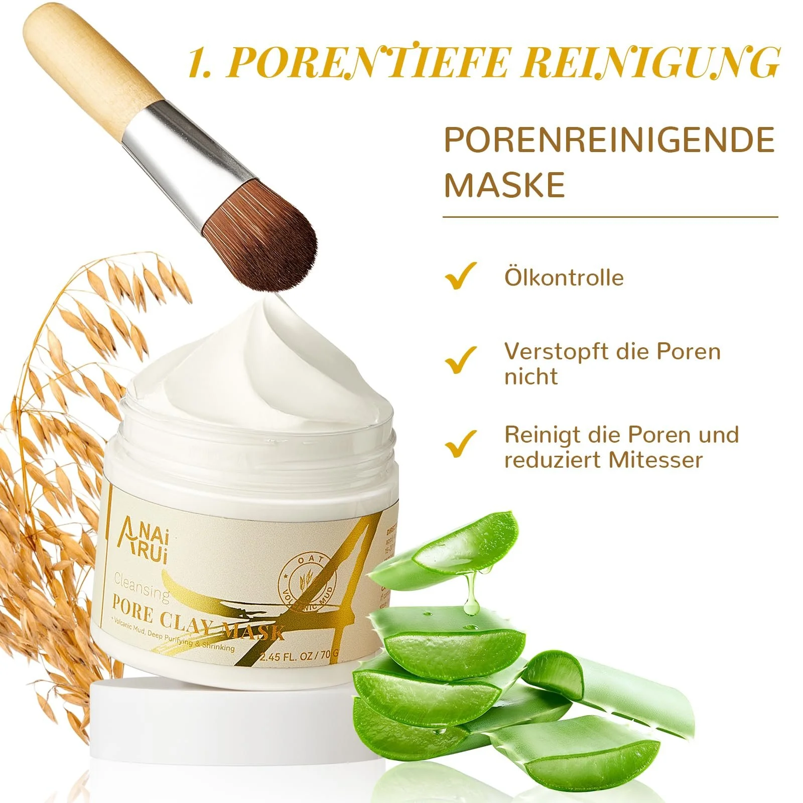 Набір для догляду за шкірою 2-в-1 ANAiRUi, Маска з глиною для пор + Сироватка для звуження пор, фото №4