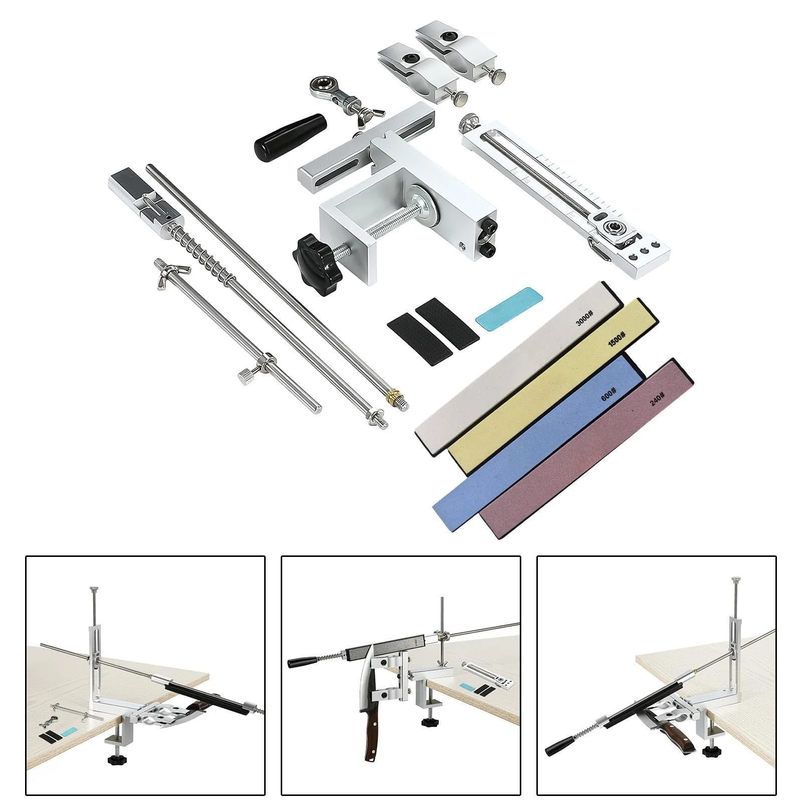 Точилка для ножей Milageto Fester Winkel 360 градусов DIY Металлическая, фото №3 Точилка для ножей Milageto Fester Winkel 360 градусов DIY Металлическая, фото №3