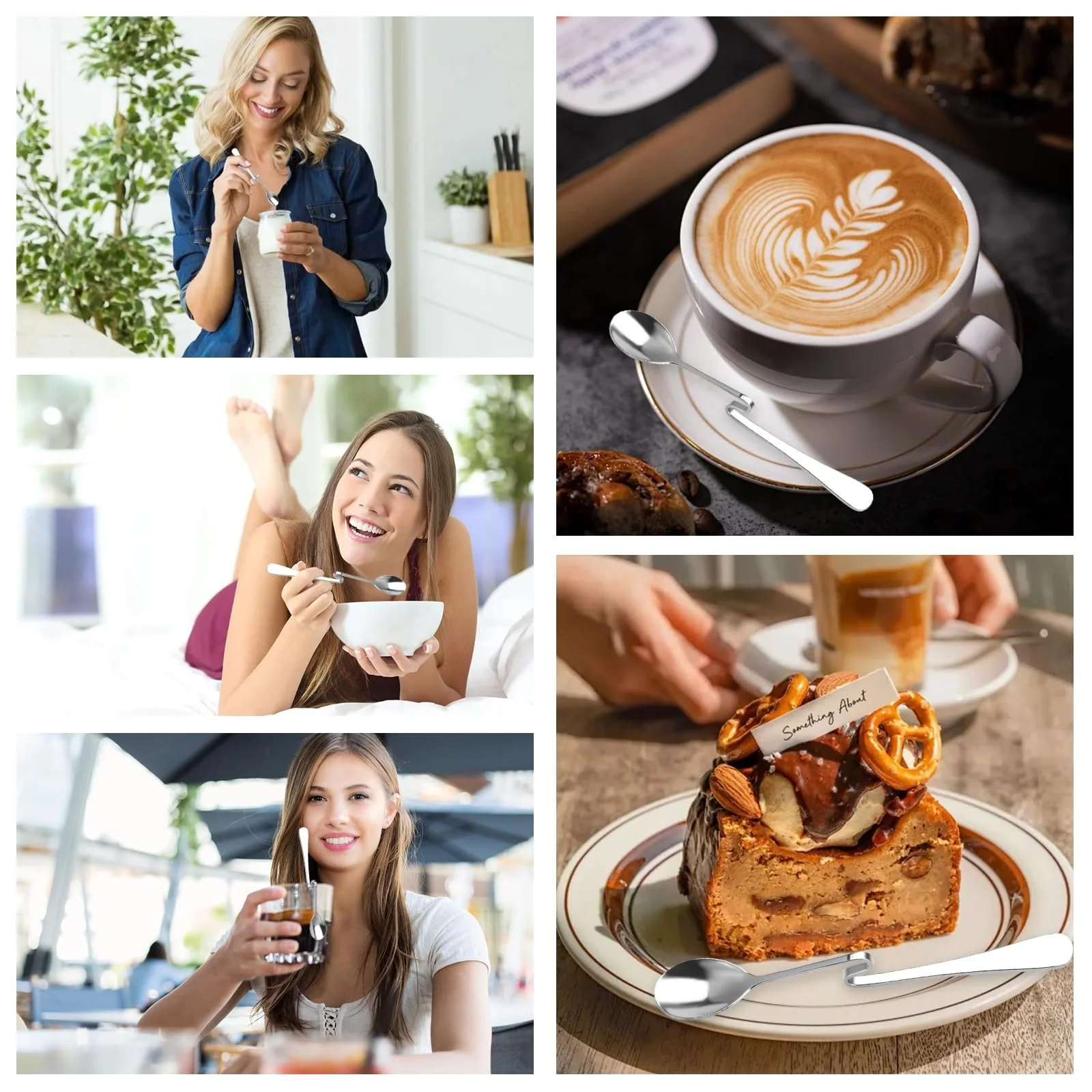 Ложка из нержавеющей стали, набор из 7 ложек для мороженого Long, 17 см, фото №6