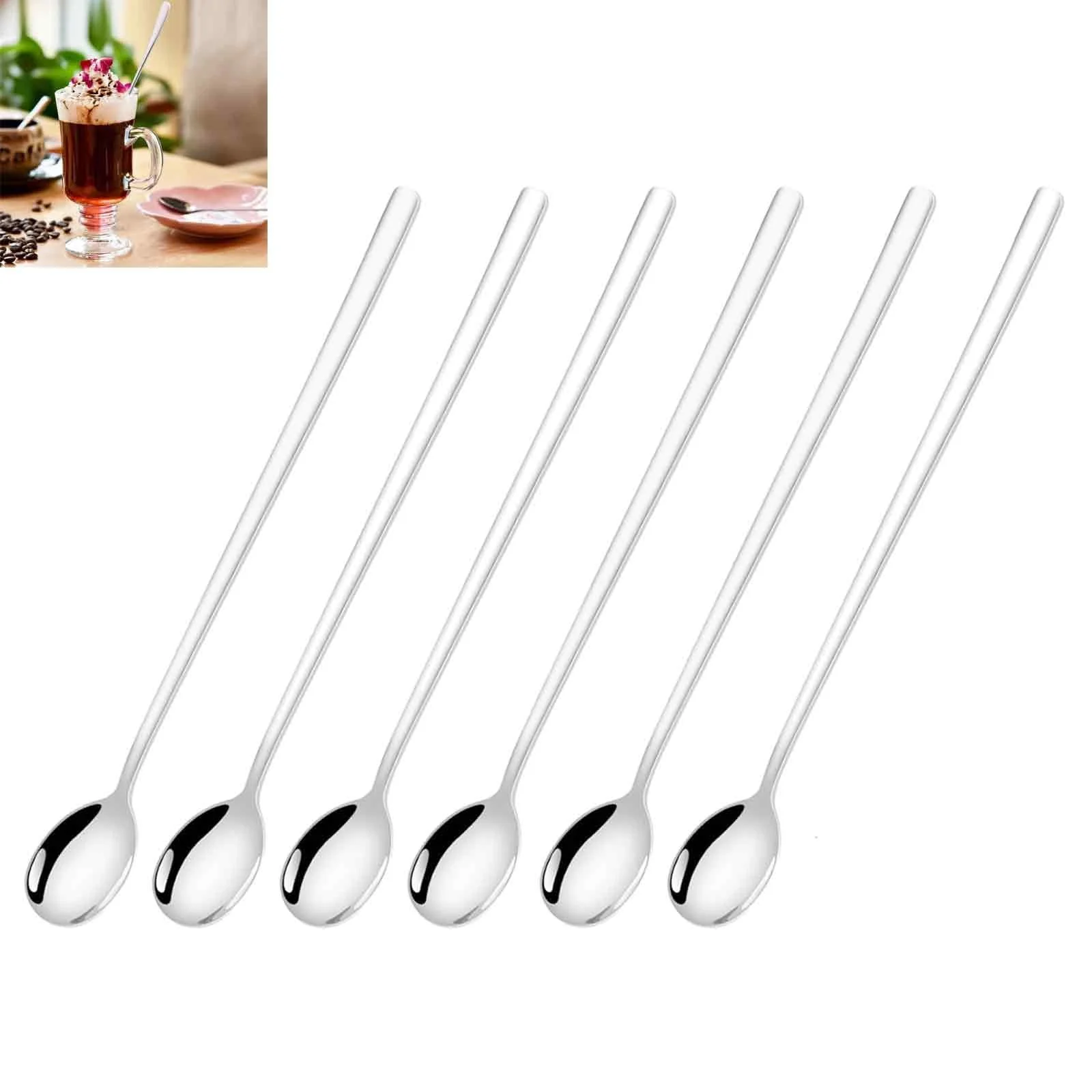 Ложка для кави з нержавіючої сталі 6 шт, фото №1