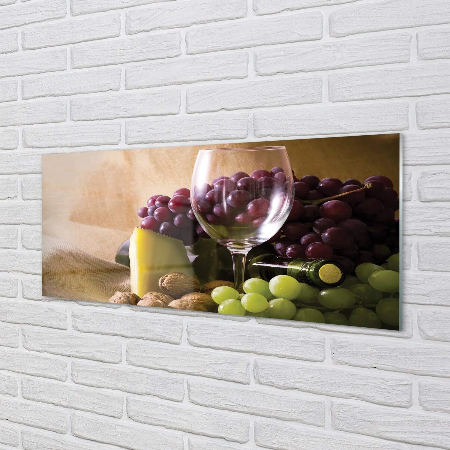 Картина на стекле Tulup Wine Drinking Grapes Empty Glass 125 x 50 см, фото №2 Картина на стекле Tulup Wine Drinking Grapes Empty Glass 125 x 50 см, фото №2