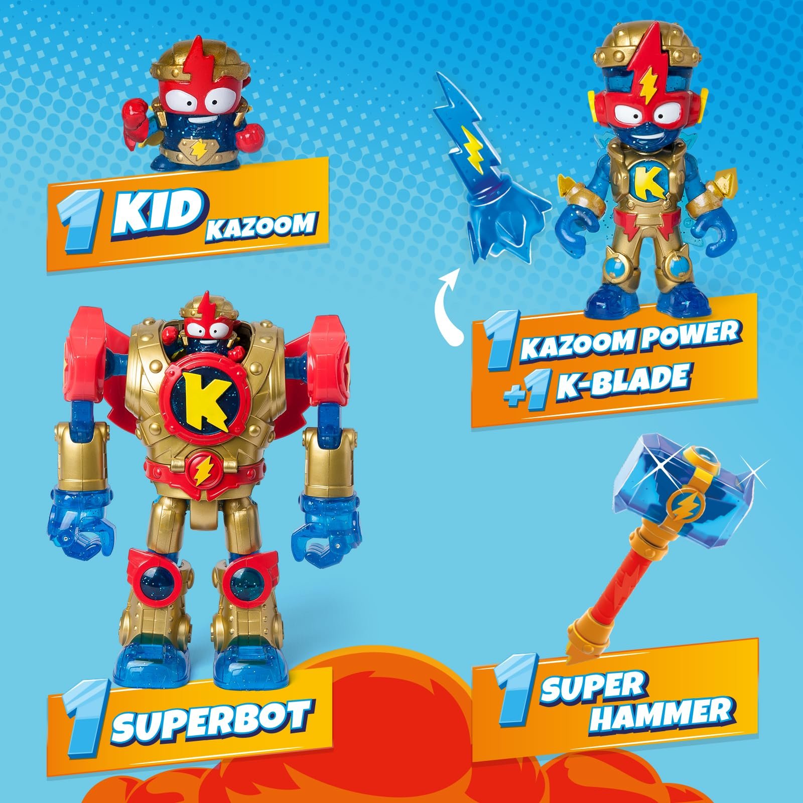 Фігурка Ігрова SUPERTHINGS Superbot Kazoom Power Golden Armor, фото №3