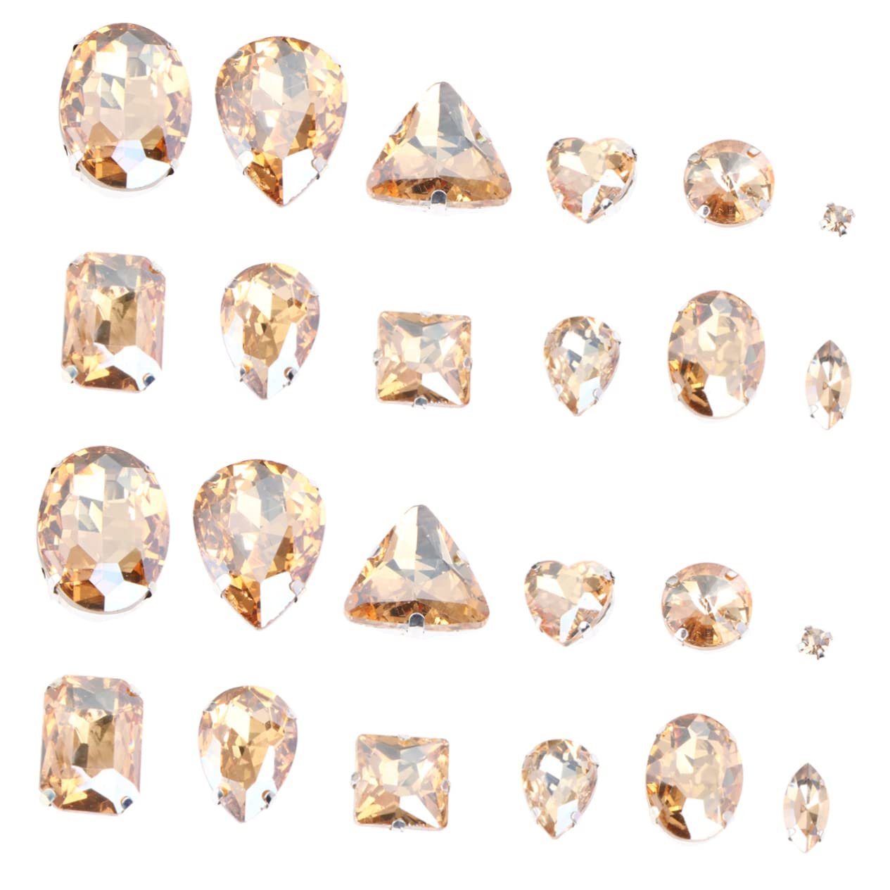 Стрази SEWACC 2 набори у формі кришталевої краплі з плоскою основою, фото №1