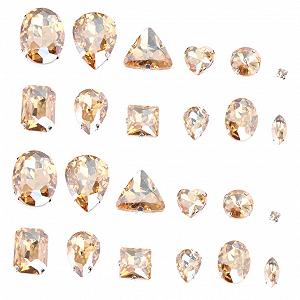 Стразы SEWACC 2 набора в форме кристальной капли с плоским основанием серебристого цвета, набор для изготовления украшений для одежды, 50 шт. * 2 - Фото 1