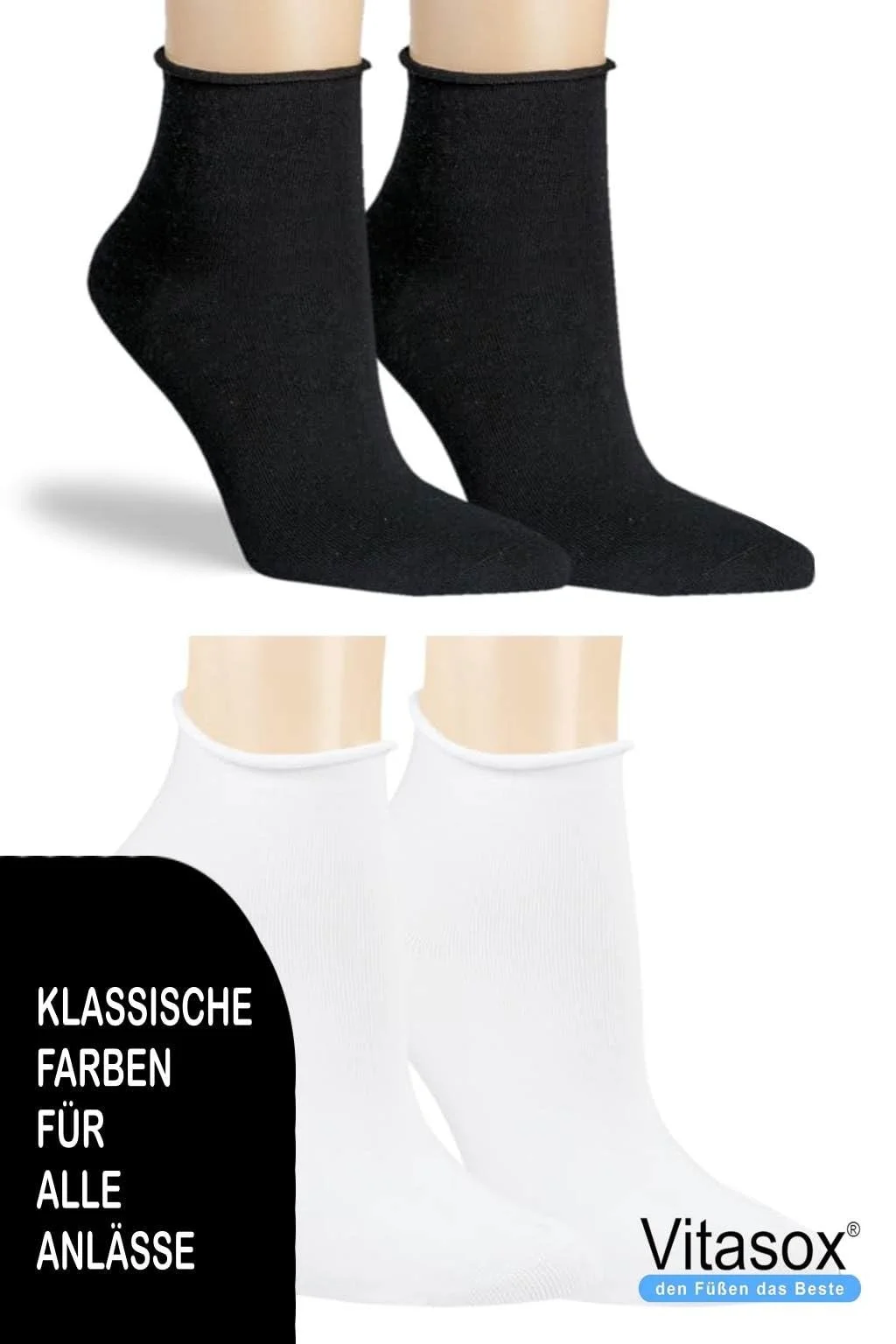 Жіночі шкарпетки Vitasox короткі з підвернутим краєм, набір 6 шт., фото №6 Жіночі шкарпетки Vitasox короткі з підвернутим краєм, набір 6 шт., фото №6