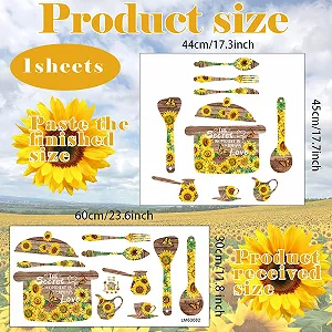 Наклейка на стіну Соняшник акварельна 3D Жовта synthetic.ua - Фото 1