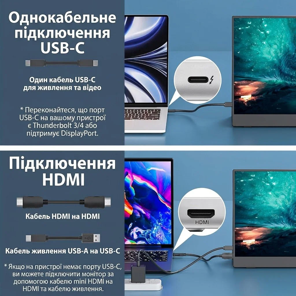 Монітор портативний 15.6" Cocopar Y156FH7S Full HD IPS 60 Гц, фото №4