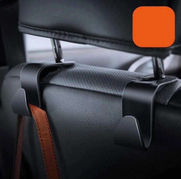 Крючки в автомобиль WB на подголовник машину 4 шт Черные (050546-4), фото №6